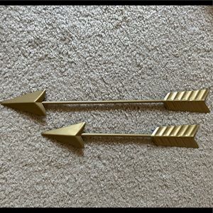 Gold colored wall arrows